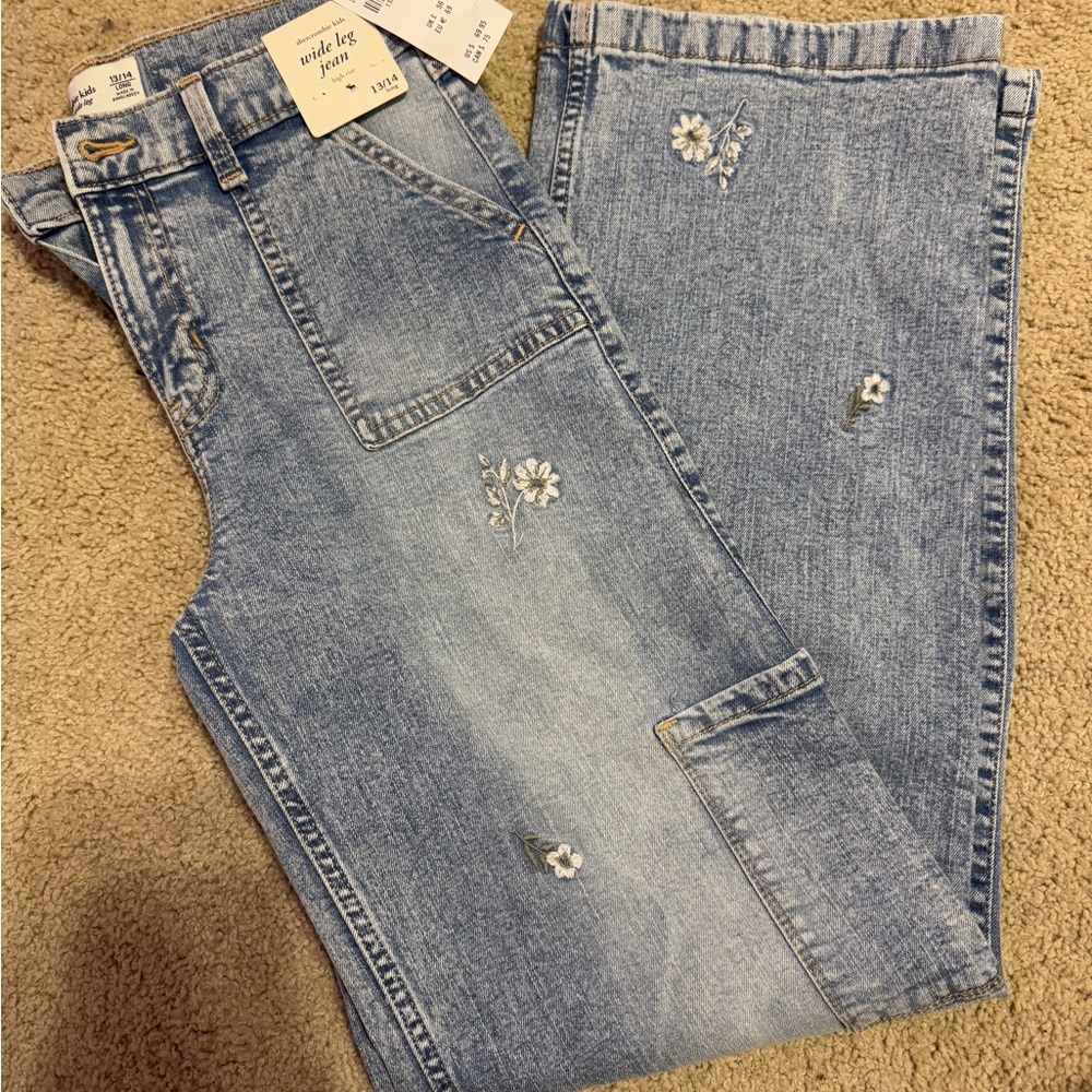 Embroidered Blue Jeans